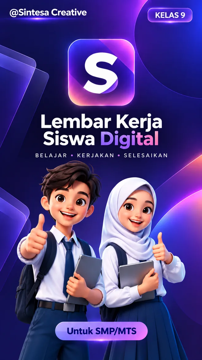 Referensi tampilan SINTESA LKS Digital Kelas 9